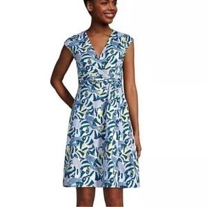 LandsEnd Cotton Modal Jersey Surplice Fit & Flare Dress 💕